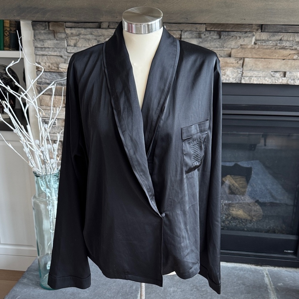 Savage X Fenty Satin Black Blazer - Picture 1 of 14